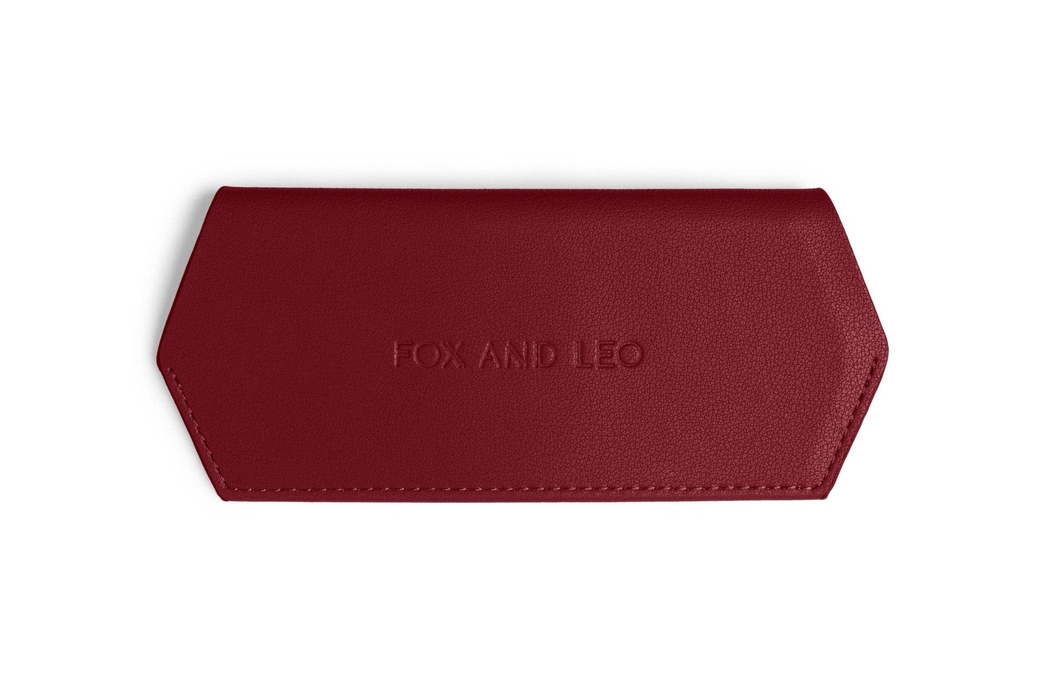 Buy Fox and Leo glasses case - Burgundy by FOX AND LEO - at Hamish + Grace