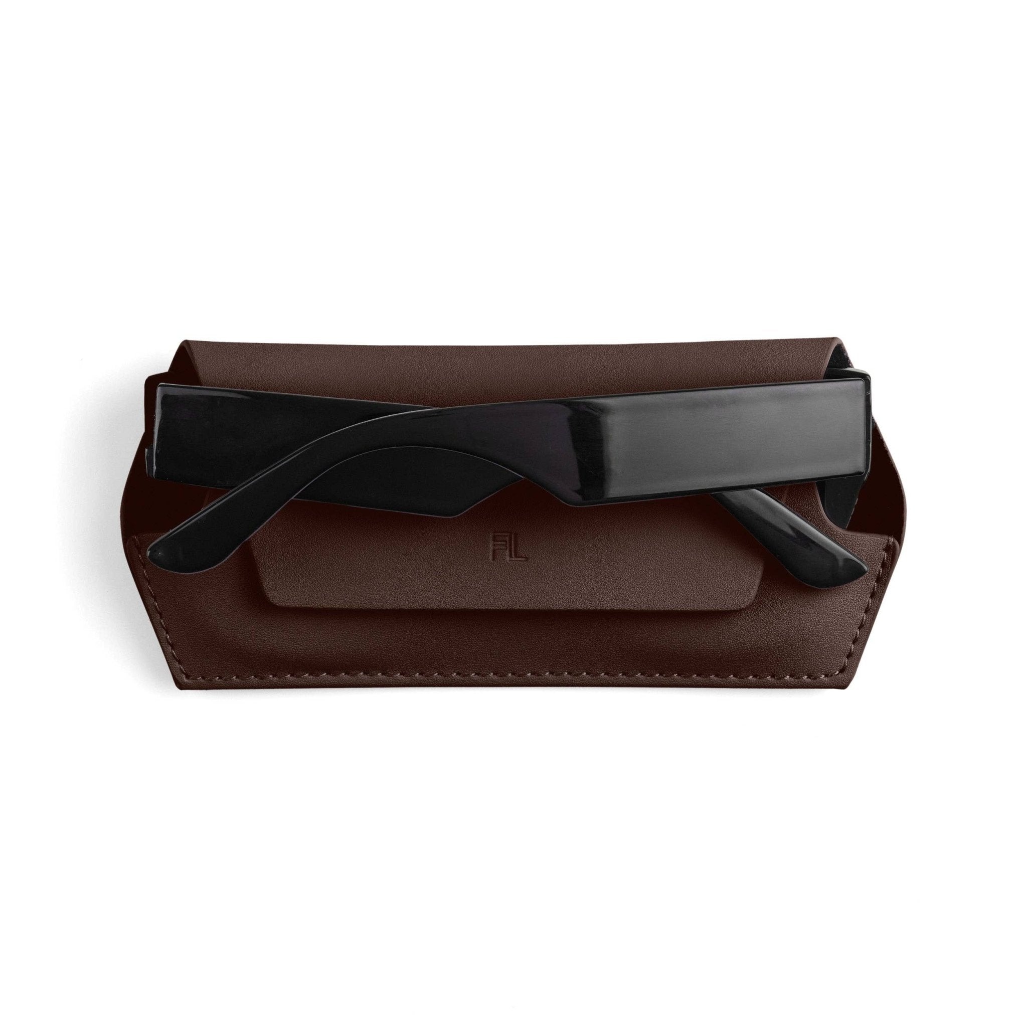 Buy Fox and Leo glasses case - Chocolate by FOX AND LEO - at Hamish + Grace