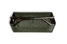 Buy Fox and Leo glasses case Ostrich print - Olive by FOX AND LEO - at Hamish + Grace
