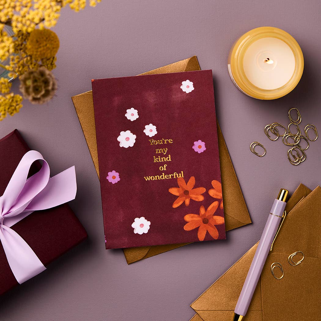 Buy Friendship Card | You're My Kind Of Wonderful | Modern Foil Stationery by Gabrielle & Celine Greeting Cards Australia - at Hamish + Grace