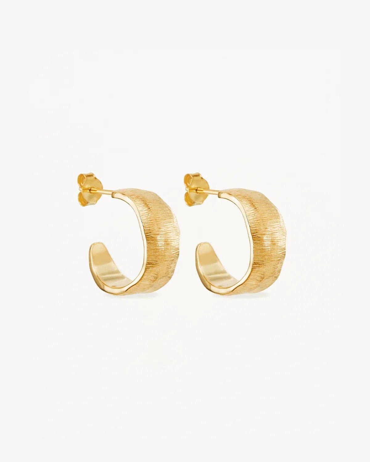 Jewellery Australia Fashion 14k Gold Textured Hoop