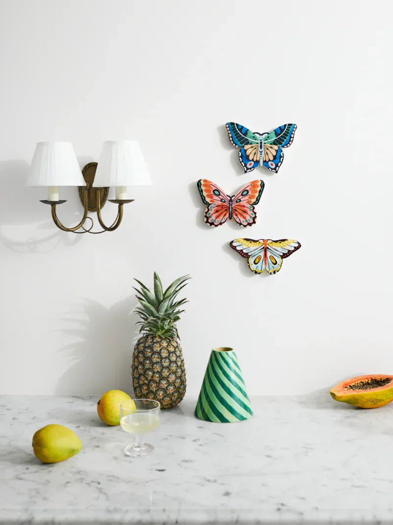 Buy Jones and Co - CANOPY BUTTERFLY YELLOW WALL ART by Jones & Co - at Hamish + Grace