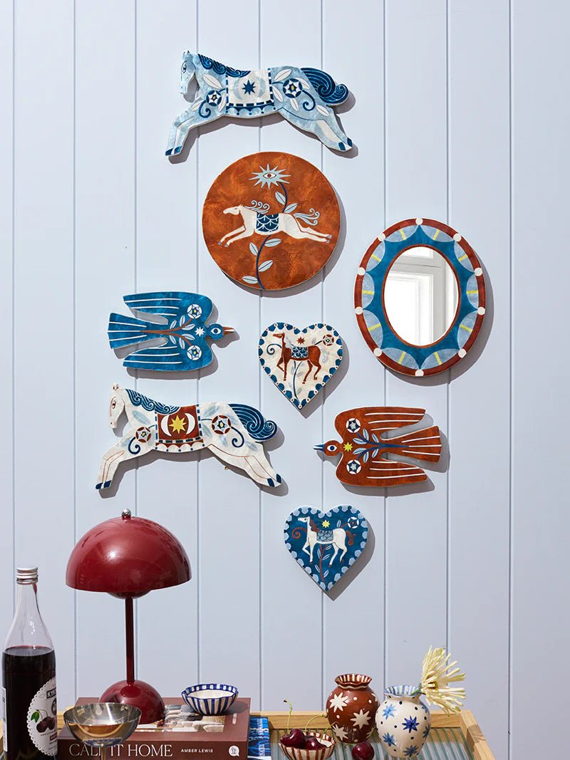 Buy Jones and Co - Paloma Wall Art Blue Horse by Jones & Co - at Hamish + Grace