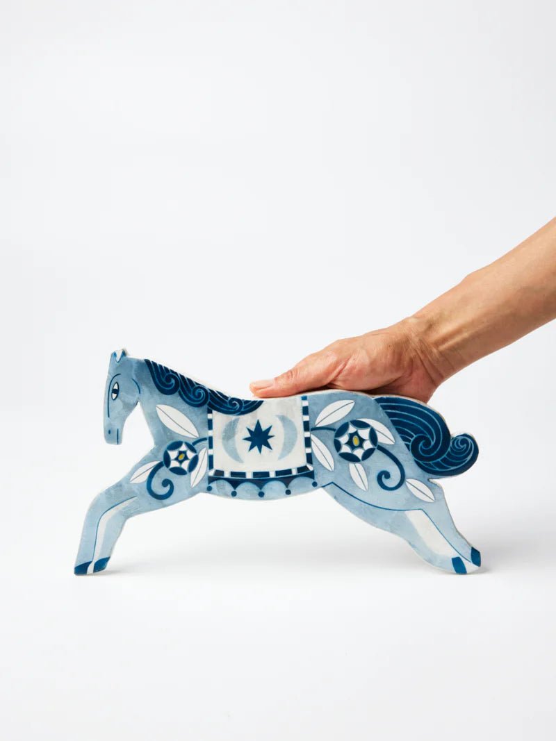 Buy Jones and Co - Paloma Wall Art Blue Horse by Jones & Co - at Hamish + Grace