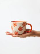 Buy Jones & Co Chino Mug Daisy Peach | Handmade Ceramic Mug Australia by Jones & Co - at Hamish + Grace