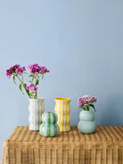 Buy Jones & Co - PALMA YELLOW STRIPE VASE by Jones & Co - at Hamish + Grace