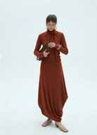 Buy Juniper Theory - Draped Tie Collar Jersey Maxi Dress by Juniper Theory - at Hamish + Grace