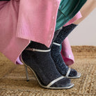 Buy KLUE Glitter Lurex socks in eco - friendly Lyocell | Grey: 36 - 40 by KLUE - at Hamish + Grace