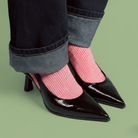 Buy KLUE Glitter Lurex socks in eco - friendly Lyocell | Strawberry Red: 36 - 40 by KLUE - at Hamish + Grace