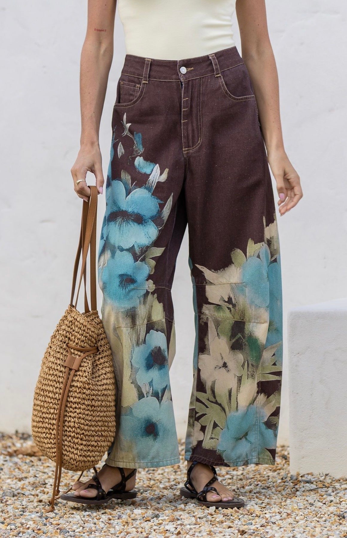 Buy Laguna Flower Barrel Jean by 132 Fashion - at Hamish + Grace