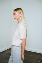 Buy Little Lies - Anna Knit Tee – Cloud by Little Lies - at Hamish + Grace