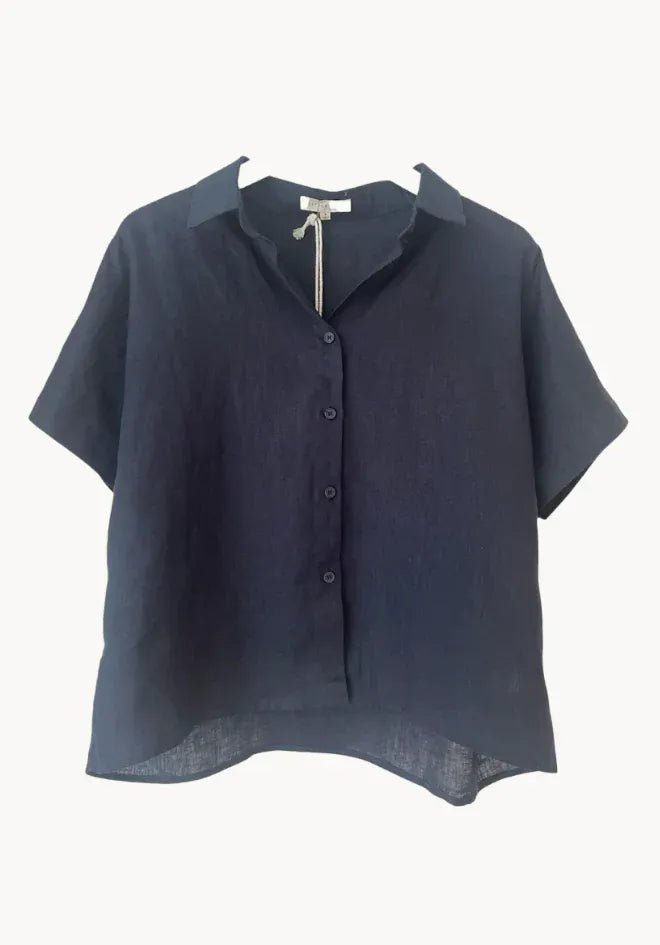 Buy Little Lies - Bronte Linen - Navy by Little Lies - at Hamish + Grace