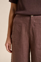 Buy Little Lies Jude Linen Pant – Chocolate | Relaxed Women’s Linen Pants Australia by Little Lies - at Hamish + Grace