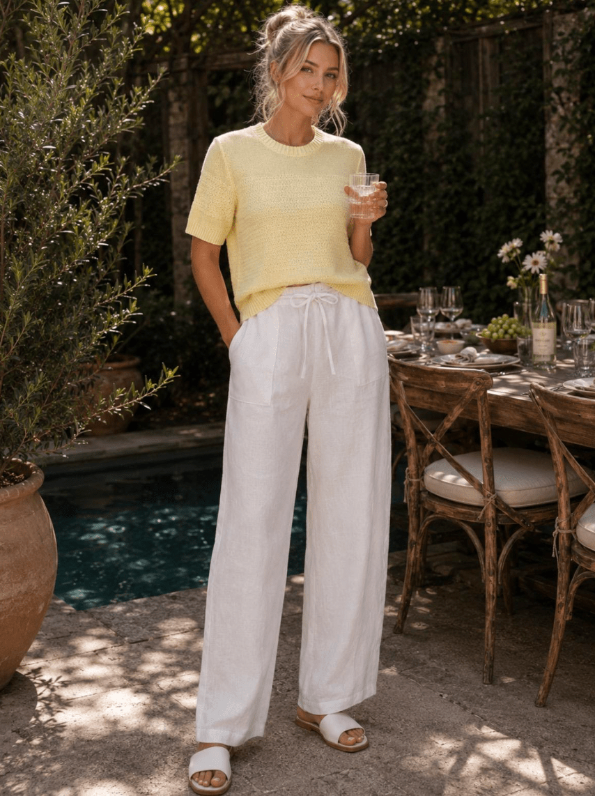 Buy Little Lies - Maddie Knit Tee | Lemon Sorbet by Little Lies - at Hamish + Grace