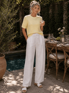 Buy Little Lies - Maddie Knit Tee | Lemon Sorbet by Little Lies - at Hamish + Grace