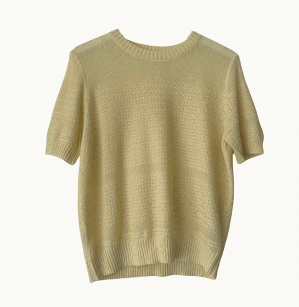 Buy Little Lies - Maddie Knit Tee | Lemon Sorbet by Little Lies - at Hamish + Grace