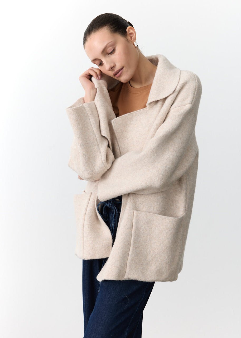 Buy Little Lies - Mahalia Coatigan - Oatmeal by Little Lies - at Hamish + Grace