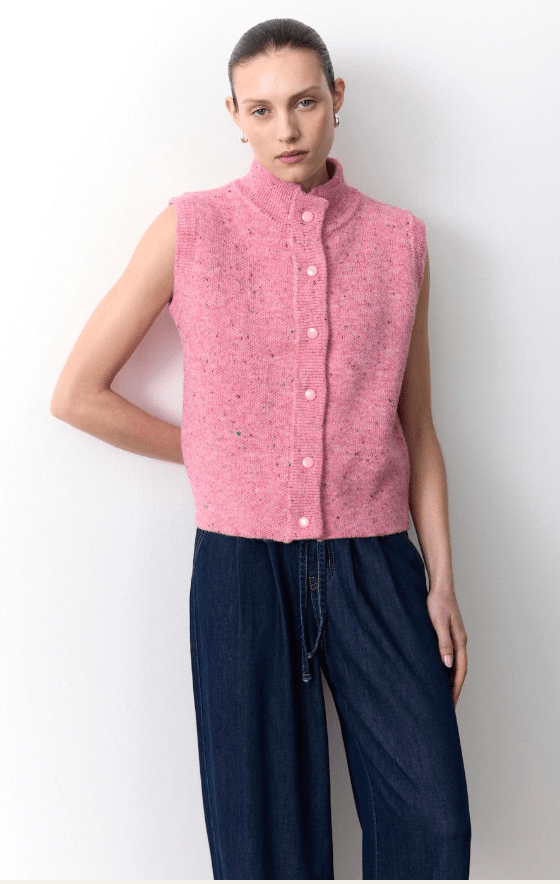 Buy Little Lies - Speckle Vest - Rose by Little Lies - at Hamish + Grace