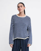 Buy Little Lies - Suzie Stripe Knit – Cobalt/Navy Blue by Little Lies - at Hamish + Grace