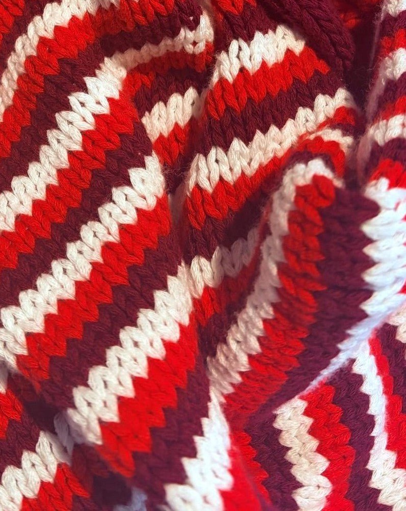 Buy Little Lies - Suzie Stripe Knit – Red/Maroon by Little Lies - at Hamish + Grace