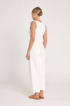 Buy Lola Cropped Barrel Jean - White by Feather and Noise - at Hamish + Grace