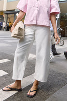 Buy Lola Cropped Barrel Jean - White by Feather and Noise - at Hamish + Grace