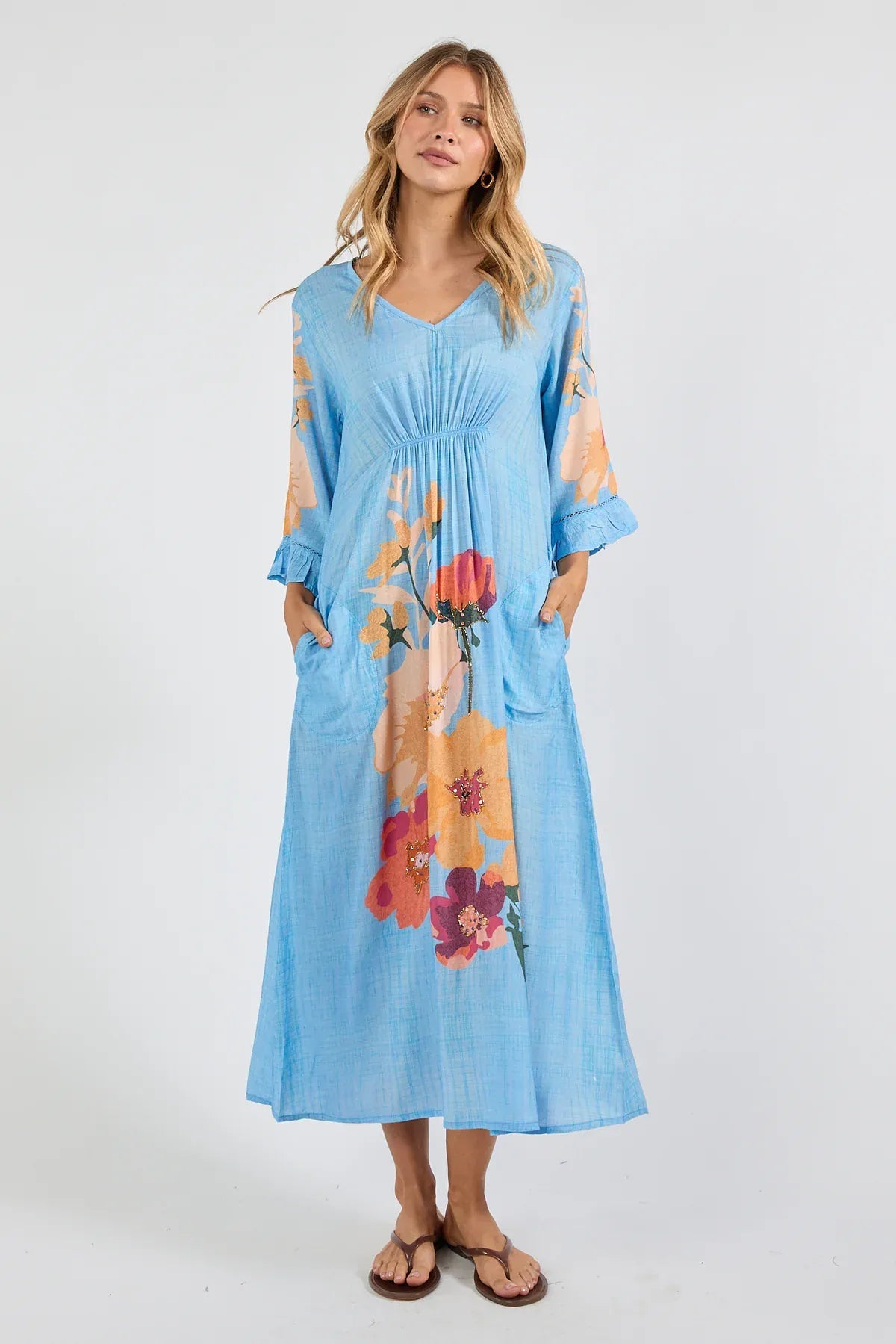 Buy Lula Soul - Hana Midi Dress - Indigo by Lula Soul - at Hamish + Grace