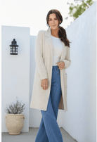 Buy Miss Marlow - Blanket Stitch Coatigan - Latte by Miss Marlow - at Hamish + Grace