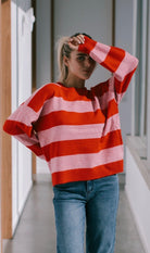 Buy Miss Marlow - Brady Bunch Knit - Red/Pink by Miss Marlow - at Hamish + Grace