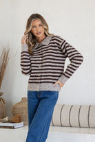 Buy Miss Marlow - Melbourne Cardi - chocolate/soft mocha by Miss Marlow - at Hamish + Grace