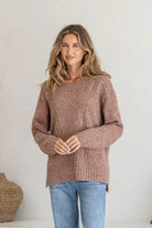 Buy Miss Marlow - Oslo Rib Detail Knit - Nutmeg by Miss Marlow - at Hamish + Grace