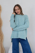 Buy Miss Marlow - Side Split Canyon Knit - Green by Miss Marlow - at Hamish + Grace