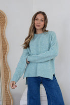 Buy Miss Marlow - Side Split Canyon Knit - Green by Miss Marlow - at Hamish + Grace