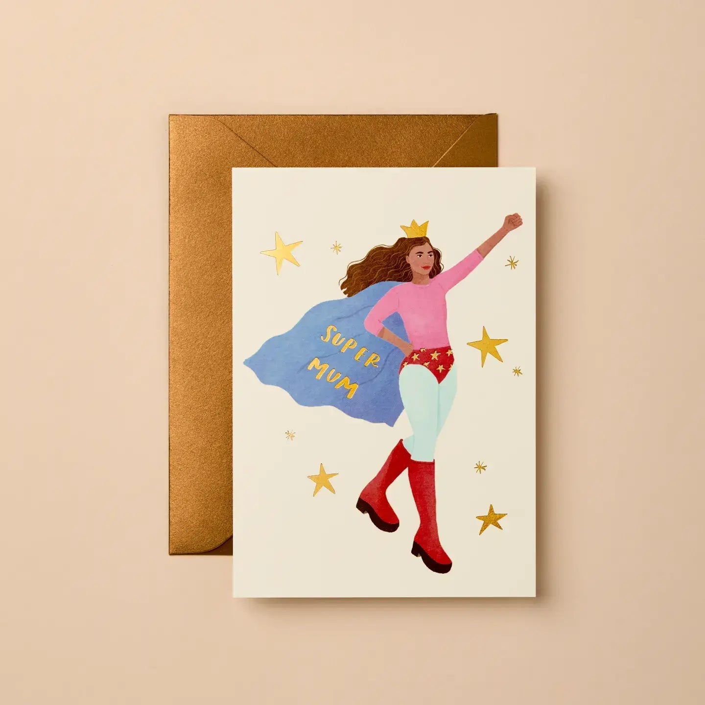 Buy Mother’s Day Card | Super Mum | Foil Finish, Eco - Friendly | Blank Inside by Gabrielle & Celine Greeting Cards Australia - at Hamish + Grace
