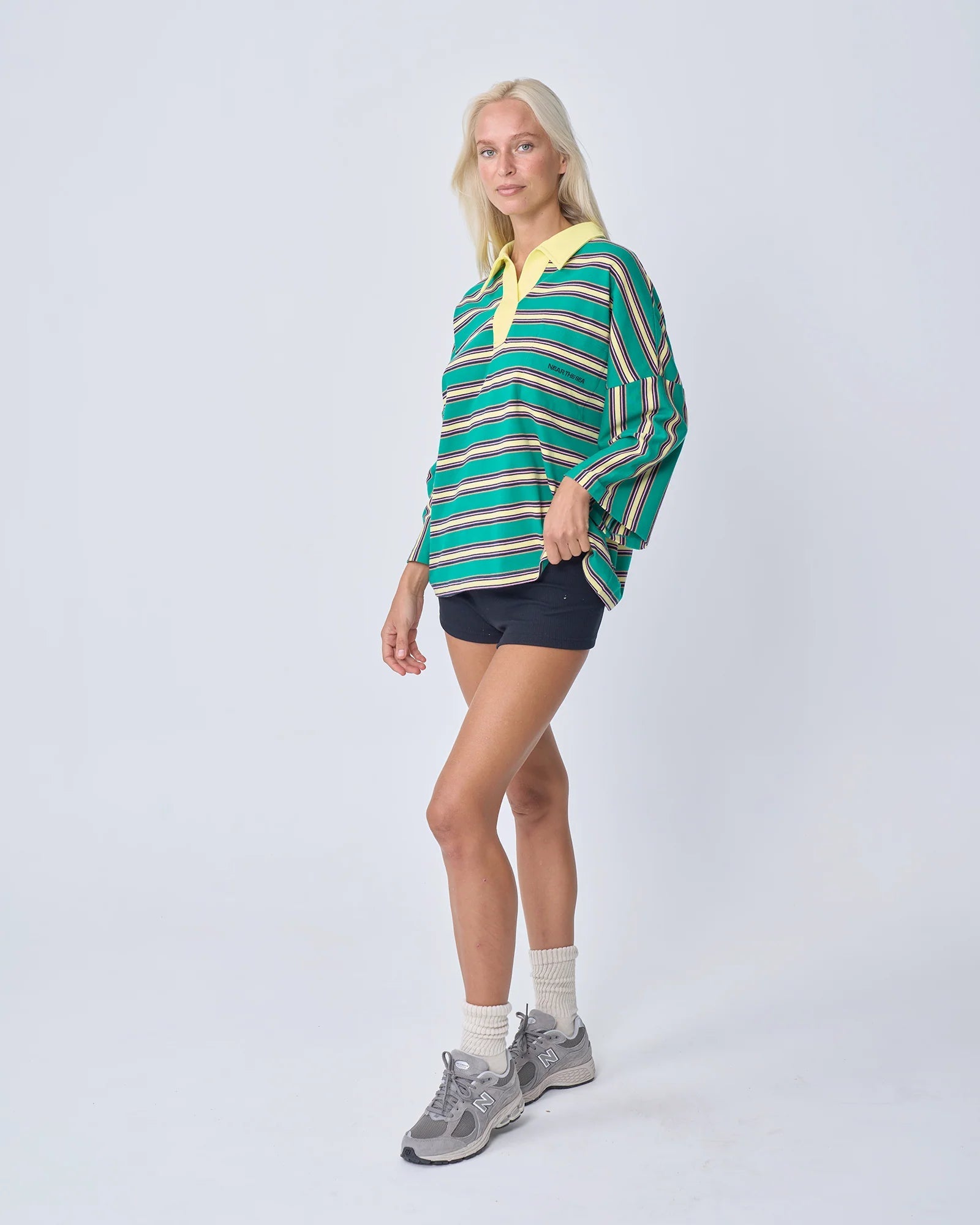 Buy Near The Sea - Oversized Polo - Green by Near The Sea - at Hamish + Grace