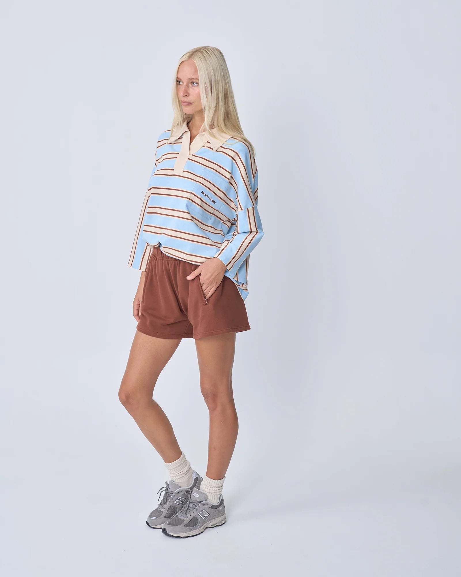 Buy Near The Sea - Oversized Polo - Ocean by Near The Sea - at Hamish + Grace