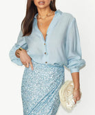 Buy Never Fully Dressed - Ice Blue Miley Shirt by Never Fully Dressed - at Hamish + Grace