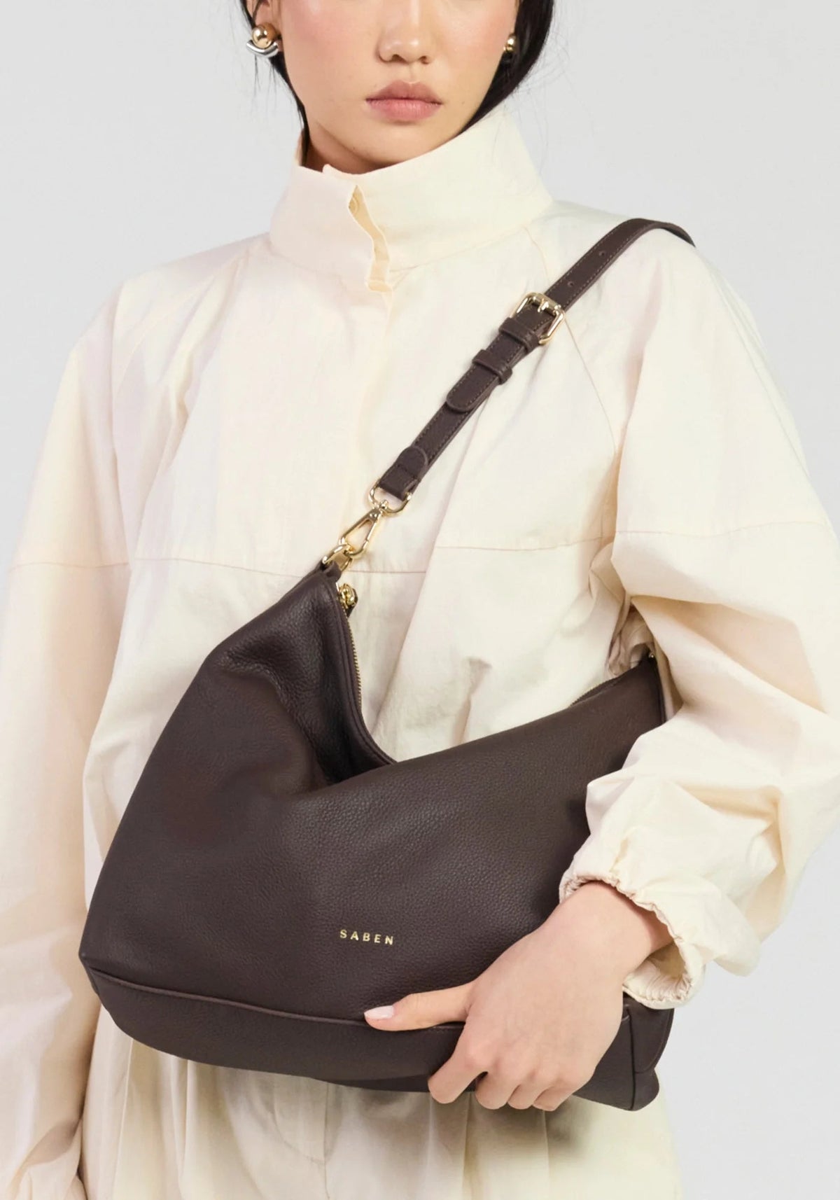 Buy Saben - Miki Shoulder Bag Chocolate by Saben - at Hamish + Grace