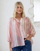 Buy Saint Germaine - Malta Blouse - Sunset Stripe by saint germaine - at Hamish + Grace