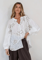 Buy Smaibulin - Applique Embroidered Blouse by Smaibulin - at Hamish + Grace