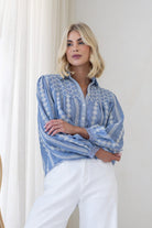 Buy Smaibulin - Cropped Embroidered Cotton Blouse by Smaibulin - at Hamish + Grace