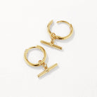 Buy T - Bar Huggies - 14ct Gold by Hamish + Grace - at Hamish + Grace
