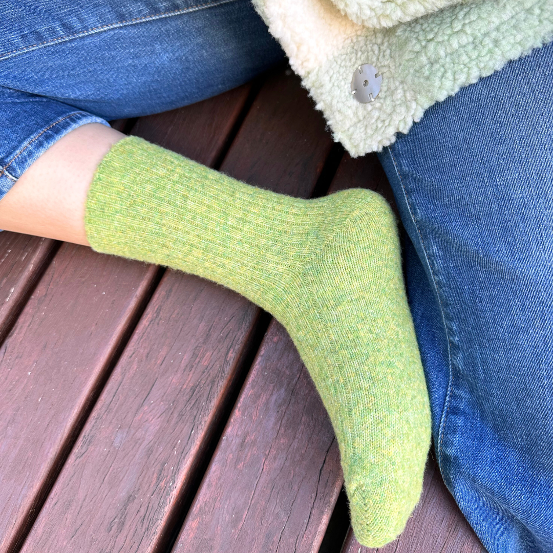 Buy The Comfiest Socks - Green: L/XL by Bed & Butter - at Hamish + Grace