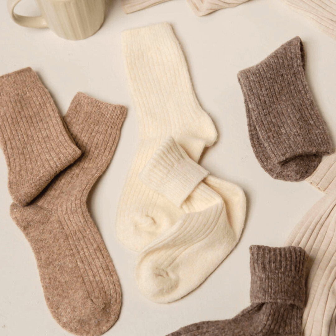 Buy The Comfiest Socks - Light Brown: S/M by Bed & Butter - at Hamish + Grace