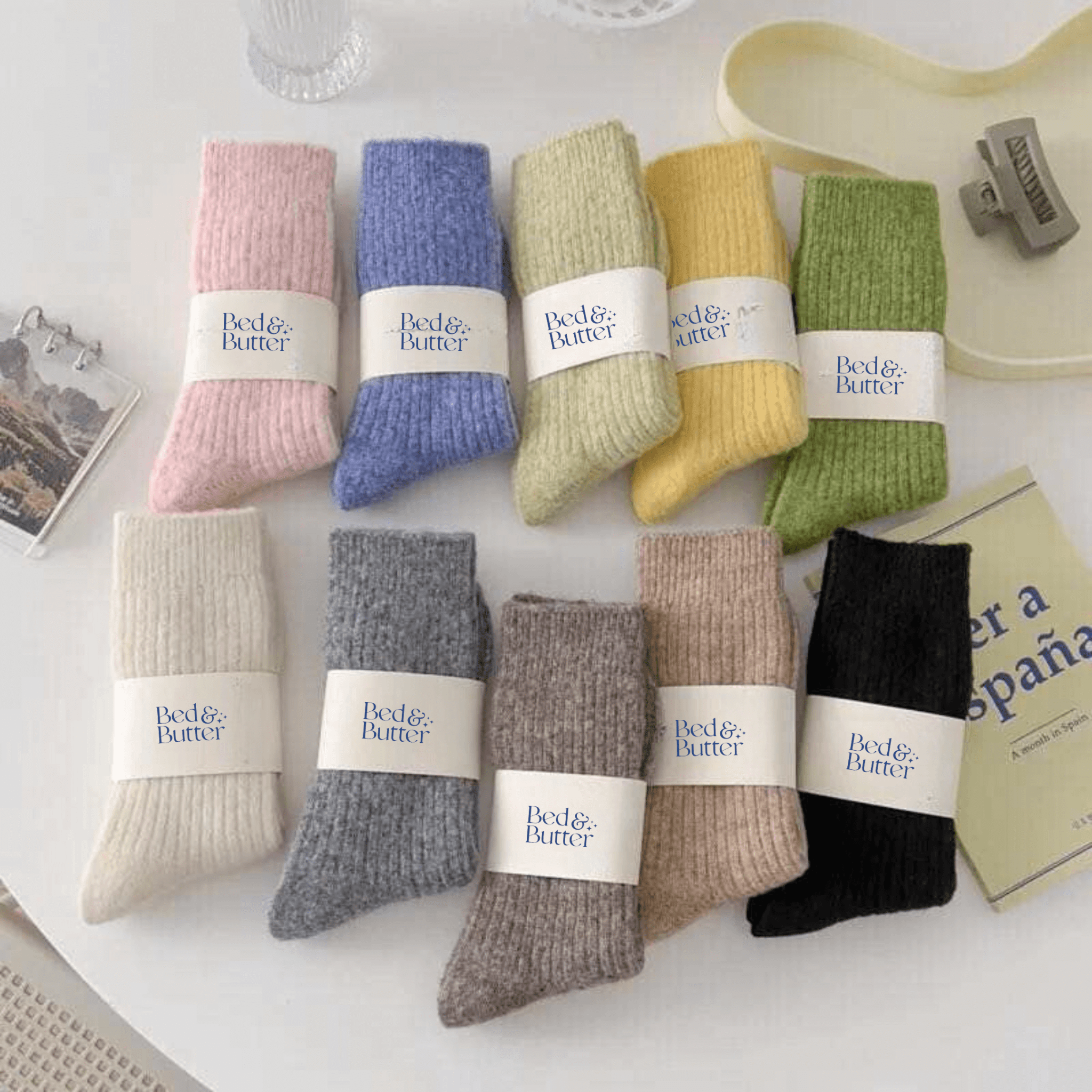 Buy The Comfiest Socks - Light Choccy: L/XL by Bed & Butter - at Hamish + Grace