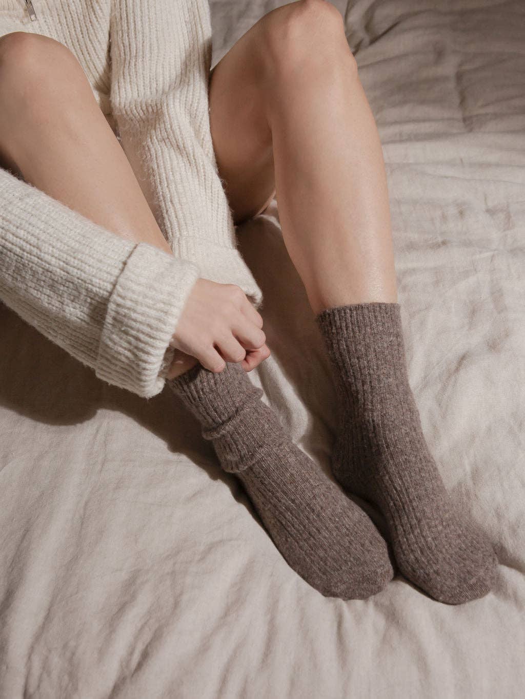 Buy The Comfiest Socks - Light Choccy: S/M by Bed & Butter - at Hamish + Grace