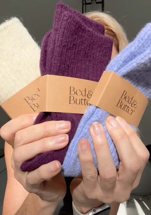 Buy The Comfiest Socks - Wine: L/XL by Bed & Butter - at Hamish + Grace