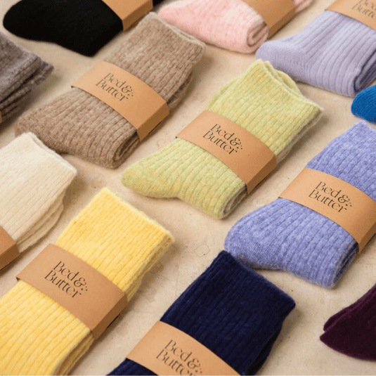 Buy The Comfiest Socks - Yellow: S/M by Bed & Butter - at Hamish + Grace