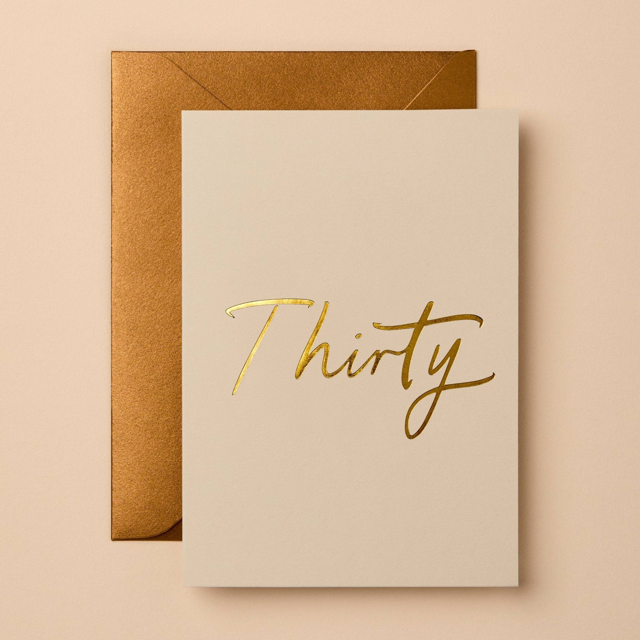 Buy Thirty Birthday Card | Signature Foil Greeting Card by Gabrielle & Celine Greeting Cards Australia - at Hamish + Grace