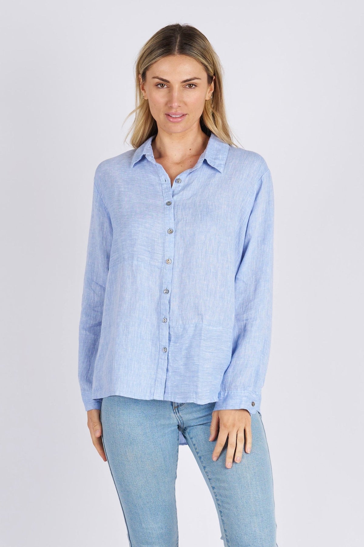 Buy Worthier The Label - Washed Cambray Linen Shirt by Worthier - at Hamish + Grace
